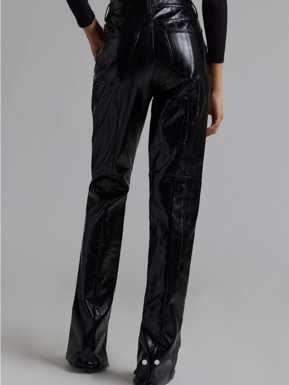 AFRM Dixon Faux Leather Straight Leg Pant - Picture 5 of 5
